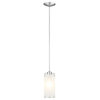 Eglo 1x100w Mini Pendant W/ Matte Nickel Finish & Frosted Clear Glass - 90338A