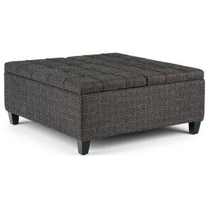 Dover 36 Contemporary Square Storage Ottoman Transitional Footstools And Ottomans By Simpli Home Ltd Houzz