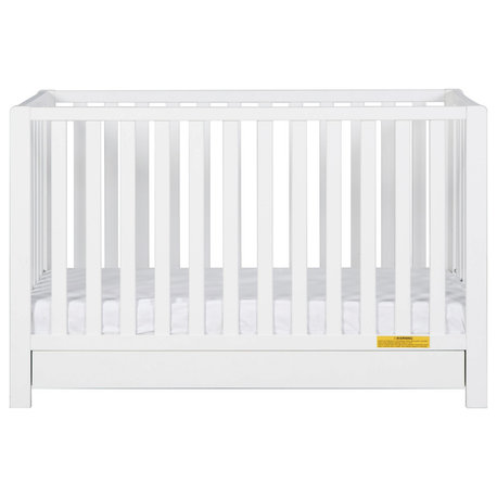 Emma 4-in-1 Convertible Crib With Drawer, White