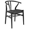 Evelina Outdoor Side Chair Set of 2, Black