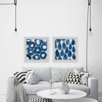 Indigo Bleed VII Diptych