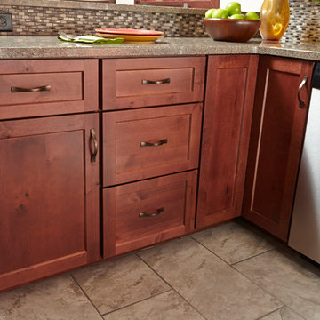 Transitional Knotty Alder Kitchen