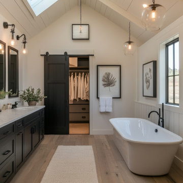 Modern Farmhouse Retreat Bathroom in Barnet