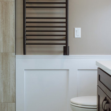 En suite Wainscoting and Oil Rubbed Bronze Renovation in Langley BC