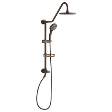 Kauai Brass Rain Shower System With Handheld, 1.8 GPM, Oil Rubbed Bronze