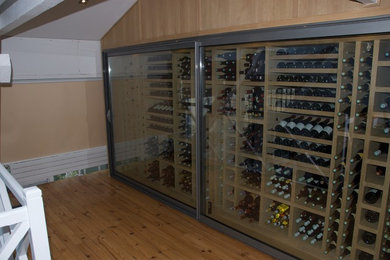 Inspiration for a modern wine cellar in Paris.
