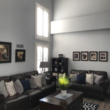 living room - black leather