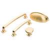 Diversa Brushed Gold Trinity Cabinet Knobs and Drawer Pulls, 5" (128mm) Drawer P