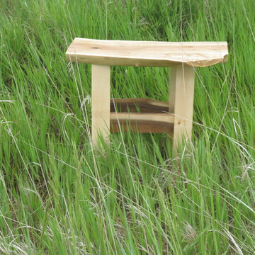 Silver Maple End Table with Black Walnut Accents