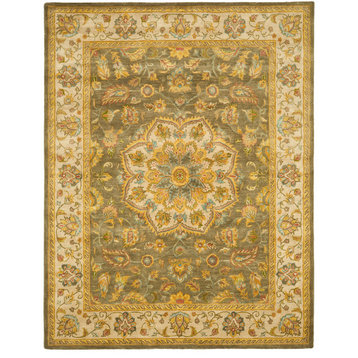Safavieh Heritage Collection HG954 Rug, Green/Taupe, 12' X 18'