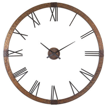 Amarion 60" Copper Wall Clock, Copper