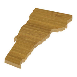 CuttingBoards.net - State Shaped Cutting Boards, Amber Bamboo, Vermont - Cutting Boards