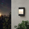 Manfria Outdoor Wall Light, Black and White Finish