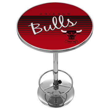 Bar Table - Chicago Bulls Hardwood Classics Bar Height Table