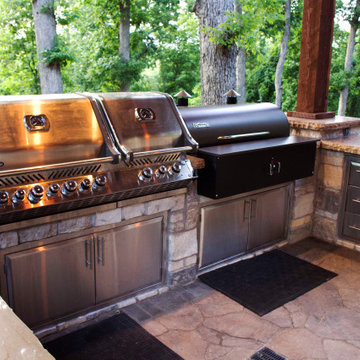 Sunset Hills Woodland Estate Pavilion & Custom Outdoor Kitchen