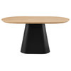 Magnus KD 63" Oval Dining Table, Light Oak