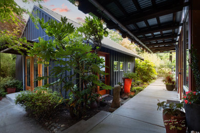 Patio - farmhouse patio idea in Seattle