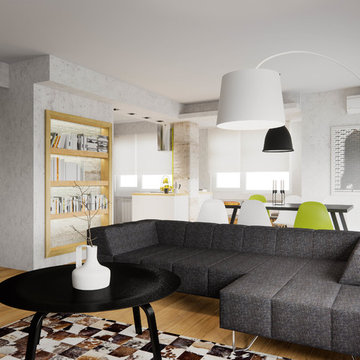 Contemporary apartment with mid-century design