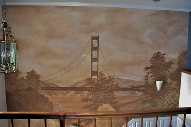 Golden Gate Bridge  Monochromatic Mural