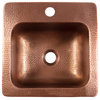 Angelico Copper 15" Single Bowl Drop-In Kitchen Sink