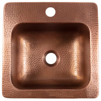 Angelico Copper 15" Single Bowl Drop-In Kitchen Sink