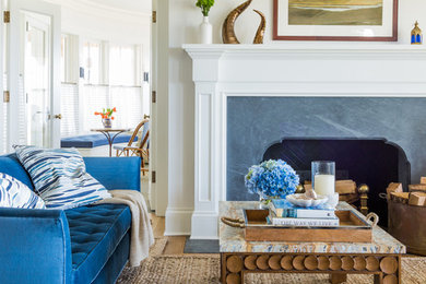 Living room - transitional living room idea in New York
