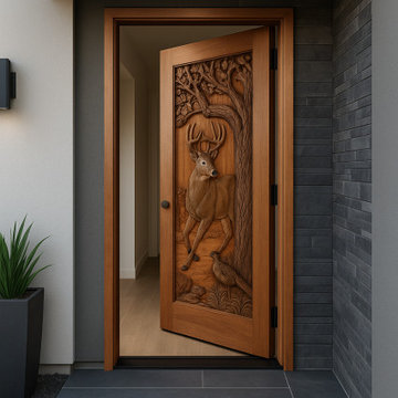 ELK Carved Single Door