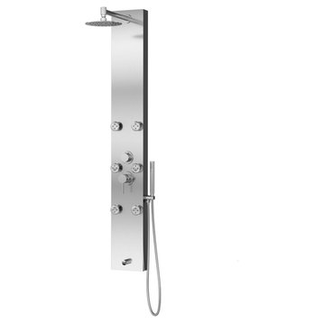 Pulse Shower Spas Monterey Brushed Stainless Steel Shower Panel
