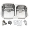 ANZZI Moore 32" Undermount 60/40 Double Bowl Kitchen Sink in Brushed Satin