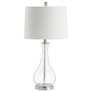 Safavieh Finnley Table Lamp, Clear/Chrome