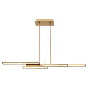 Chandelier 1 Light - 8.25 Inches Wide by 4 Inches High-Satin Gold Finish