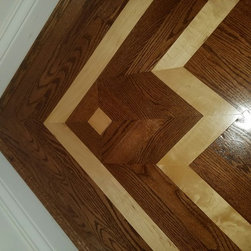 Hardwood Floors with Border - Floor Medallions And Inlays