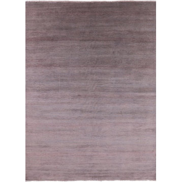 9'x12' Super Gabbeh Savannah Grass Hand Knotted Wool and Silk Area Rug, P9799
