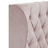Pemberly Row Lillian August Harlow Upholstered Headboard King Size Dusty Mauve