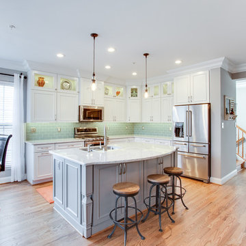 Transitional Two-Finish Kitchen Remodel Frederick, MD