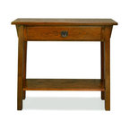 Leick Furniture Wood Mission Console Table in Russet Oak