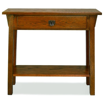 Leick Furniture Wood Mission Console Table in Russet Oak