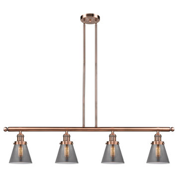 Innovations Small Cone 4-Light Dimmable LED Island Light, Antique Copper
