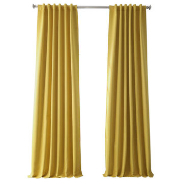 Room Darkening Curtain Panel Pair, Solarium Yellow, 50"x96"