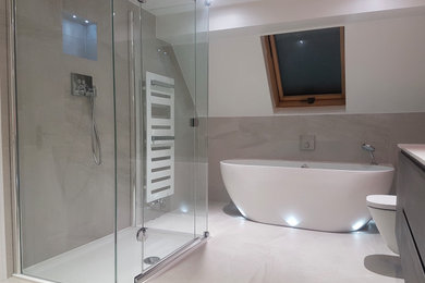 Contemporary bathroom in Hertfordshire.