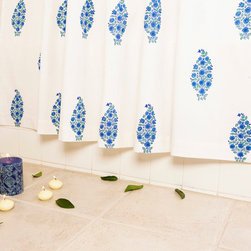 Attiser - Blue and White Shower Curtains - Bath Products