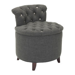 All Things Gray/Grey -- Vanity Stool - Products