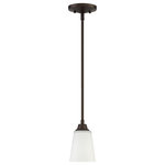 Craftmade - Craftmade Grace Mini Pendant in Espresso - This mini pendant from Craftmade is a part of the Grace collection and comes in a espresso finish. Light measures 5" wide x 7" high.  Uses one standard bulb up to 60 watts.  For indoor use.  This light requires 1 , 60W Watt Bulbs (Not Included) UL Certified.