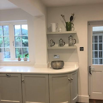 Aesthetically Pleasing, Hand-Painted Stone Green Hand Crafted Kitchen