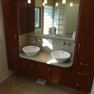 Summer Flame Stone & Glass Bath