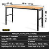 VEVOR Adjustable Height Workbench 48"L x 20"W Table With Power Outlets