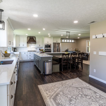Large Farmhouse Kitchen with L-Shaped Island