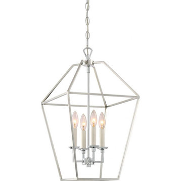 Quoizel Lighting - Aviary Chandelier 4 Light Steel - 23.25 Inches high Polished