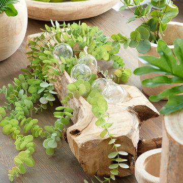 Serene Spaces Living 23" Paulownia Wood Trunk Bowl