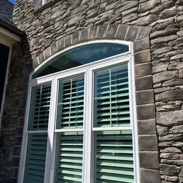 Dark Blue-Gray James Hardie Siding Transformation—Lakefront Home, Fair Play, SC